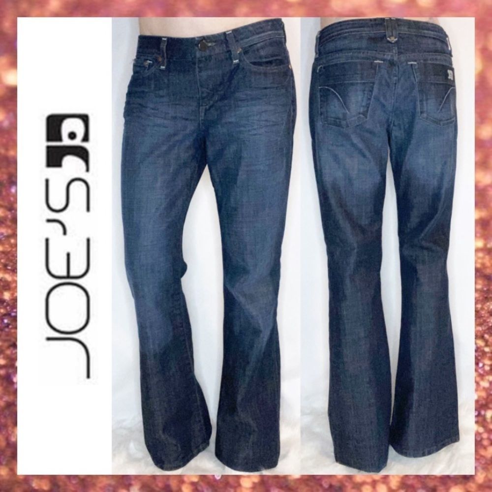 Joe’s Dark Distressed Boot Cut Denim Jeans 29 8